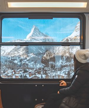 Ski resorts accessible by train from major cities